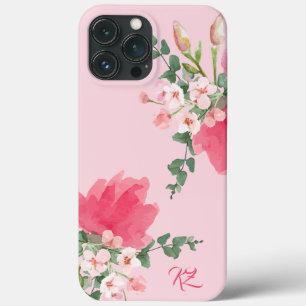 waterverf Bouquet in zacht roze Case-Mate iPhone Case