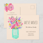 Waterverf Bouquet Mason Jar Flowers We hebben ons  Briefkaart (Voorkant / Achterkant)