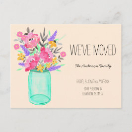 Waterverf Bouquet Mason Jar Flowers We hebben ons Briefkaart