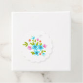 Waterverf Bouquet met meerdere kleuren Bedankjes Labels (In situ)