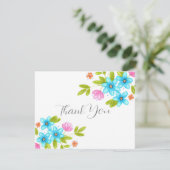 Waterverf Bouquet met meerdere kleuren Bedankkaart (Staand voorkant)