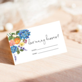 Waterverf Bouquet raad eens hoeveel Kisses Kaarten