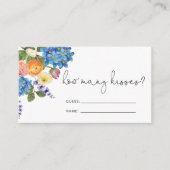 Waterverf Bouquet raad eens hoeveel Kisses Kaarten (Voorkant)