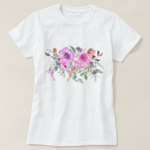 Waterverf Bouquet T-shirt