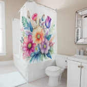 Waterverf Bouquet van Flowers Douchegordijn (In situ)