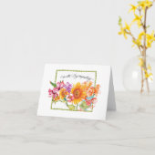 Waterverf Bouquet van Liefde & Sympathie Kaart (Gele Bloem)