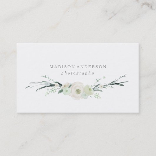 Waterverf Bouquet | Visitekaartjes (Voorkant)