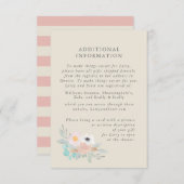 Waterverf Bouquet, Vrijgezellenfeest informatiekaa Informatiekaartje (Voorkant / Achterkant)