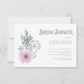 Waterverf Bouquet Vrijgezellenfeest Lila ID654 Kaart (Voorkant)