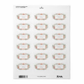 Waterverf Bouquet Wedding Blush ID654 Etiket (Full Sheet)