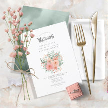 Waterverf Bouquet Wedding Blush ID654