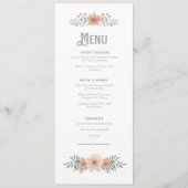Waterverf Bouquet Wedding Blush ID654 Menu (Voorkant)