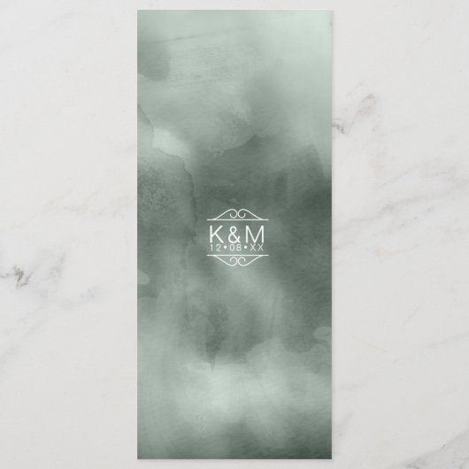 Waterverf Bouquet Wedding Blush ID654 Menu (Achterkant)