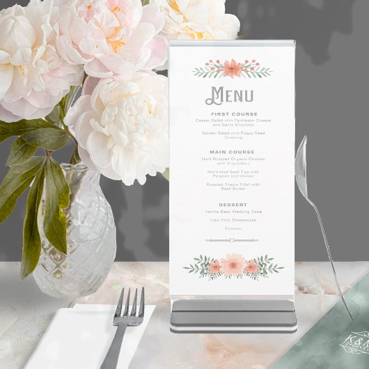 Waterverf Bouquet Wedding Blush ID654 Menu