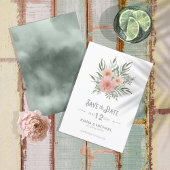 Waterverf Bouquet Wedding Blush ID654 Save The Date