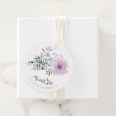 Waterverf Bouquet Wedding Dank je Lila ID654 Bedankjes Labels