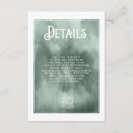 Waterverf Bouquet Wedding Details Blush ID654 Informatiekaartje