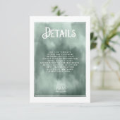 Waterverf Bouquet Wedding Details Blush ID654 Informatiekaartje (Staand voorkant)