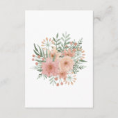 Waterverf Bouquet Wedding Details Blush ID654 Informatiekaartje (Achterkant)