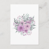 Waterverf Bouquet Wedding Details Lila ID654 Informatiekaartje (Achterkant)