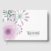 Waterverf Bouquet Wedding Lila ID654 Gastenboek (Voorkant)