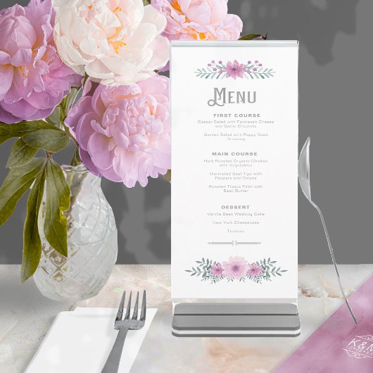 Waterverf Bouquet Wedding Lila ID654 Menu