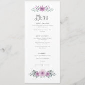 Waterverf Bouquet Wedding Lila ID654 Menu (Voorkant)