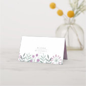 Waterverf Bouquet Wedding Table Lila ID654 Plaatskaartje (Achterkant)