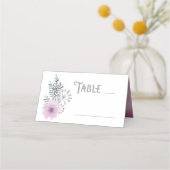 Waterverf Bouquet Wedding Table Lila ID654 Plaatskaartje (Voorkant)