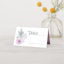 Waterverf Bouquet Wedding Table Lila ID654 Plaatskaartje