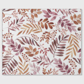 Waterverf Bourgogne blad verpakkingspapier Cadeaupapier (Vlak)