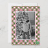 Waterverf Bourgogne Christmas Garland Foto Feestdagenkaart (Achterkant)