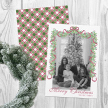 Waterverf Bourgogne Christmas Garland Foto
