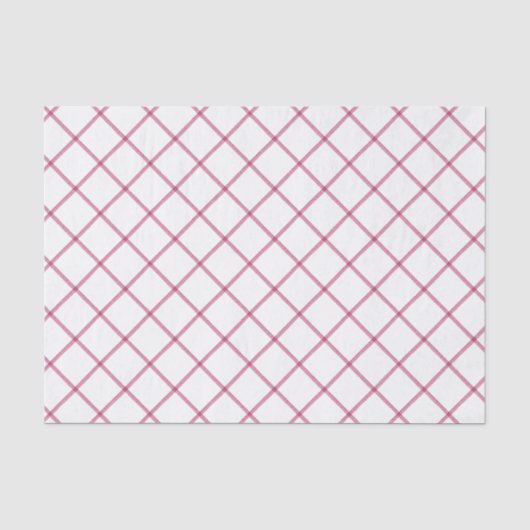 Waterverf Bourgogne Christmas Plaid Tissuepapier (Voorkant)