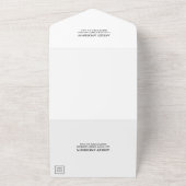 Waterverf Bourgogne Floral Greenery All In One Uitnodiging (Buitenkant)