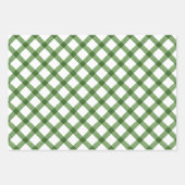 Waterverf Bourgogne & Green Plaid Kerstboom Inpakpapier Vel (Voorkant 3)