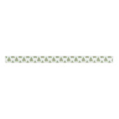 Waterverf Bourgogne & Groene Kerstbomen Grosgrain Lint (Voorkant)