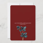 Waterverf Bourgogne Navy Rozen (Achterkant)