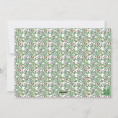 Waterverf Bourgogne Topiary Kerstfoto Feestdagenkaart (Achterkant)