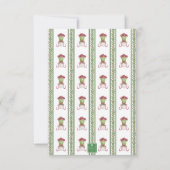 Waterverf Bourgondië Amaryllis gepersonaliseerd Bedankkaart (Achterkant)