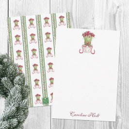 Waterverf Bourgondië Amaryllis gepersonaliseerd Bedankkaart