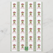 Waterverf Bourgondië Amaryllis gepersonaliseerd Briefpapier (Achterkant)