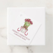 Waterverf Bourgondië Amaryllis kerstcadeau Bedankjes Labels (In situ)