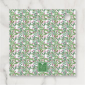 Waterverf Bourgondië Amaryllis kerstcadeau Bedankjes Labels (Achterkant)