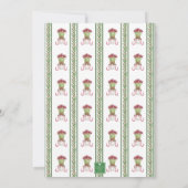 Waterverf Bourgondië Amaryllis kerstfeest Kaart (Achterkant)