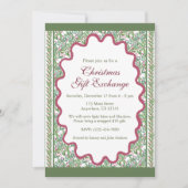 Waterverf Bourgondië Amaryllis kerstfeest Kaart (Voorkant)