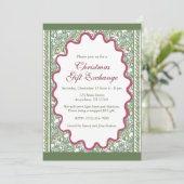 Waterverf Bourgondië Amaryllis kerstfeest Kaart (Staand voorkant)