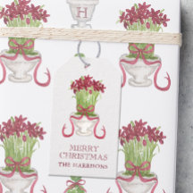 Waterverf Bourgondië Amaryllis Kerstmis
