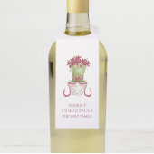 Waterverf Bourgondië Amaryllis Kerstmis Flessenhanger