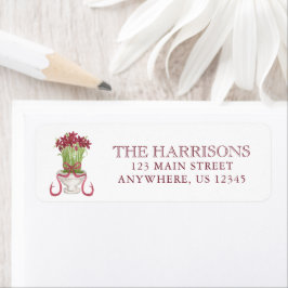 Waterverf Bourgondië Amaryllis Kersttoespraak Etiket